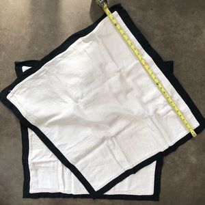 Pair of Black and Cream Euro Shams